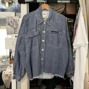 Zara Linen Buttondown size L